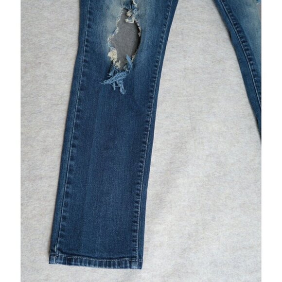 Stylo Skinny Jeans Distressed Dark Washed Blue Denim Stretch Men's Actual 32x29 - Picture 4 of 13